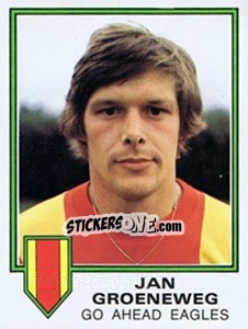 Sticker Jan Groeneweg - Voetbal 1980-1981 - Panini