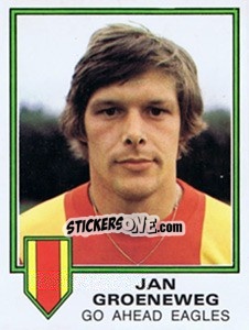 Sticker Jan Groeneweg - Voetbal 1980-1981 n. 103 - Panini