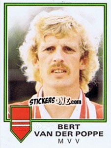 Sticker Bert van der Poppe - Voetbal 1980-1981 - Panini