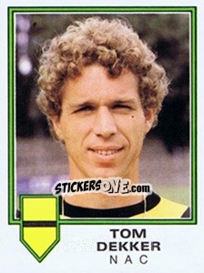 Sticker Tom Dekker - Voetbal 1980-1981 - Panini