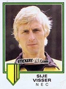 Sticker Sije Visser - Voetbal 1980-1981 - Panini