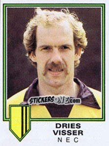 Sticker Dries Visser - Voetbal 1980-1981 n. 170 - Panini