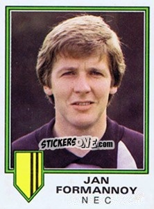 Sticker Jan Formannoy - Voetbal 1980-1981 n. 180 - Panini