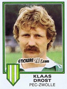 Sticker Klaas Drost - Voetbal 1980-1981 - Panini