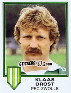 Sticker Klaas Drost - Voetbal 1980-1981 n. 186 - Panini