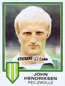 Sticker John Hendriksen - Voetbal 1980-1981 - Panini