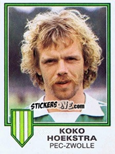 Sticker Koko Hoekstra - Voetbal 1980-1981 - Panini