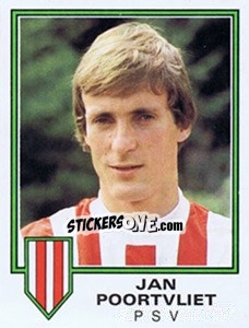 Sticker Jan Poortvliet - Voetbal 1980-1981 - Panini