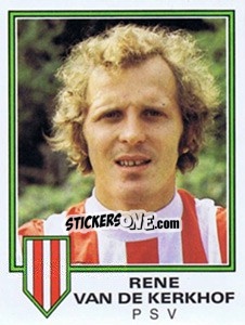 Sticker Rene van de Kerkhoff - Voetbal 1980-1981 - Panini