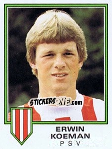 Sticker Erwin Koeman - Voetbal 1980-1981 - Panini