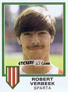 Sticker Robert Verbeek - Voetbal 1980-1981 - Panini