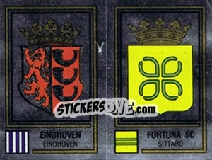 Cromo Badge Eindhoven / Badge Fortuna SC - Voetbal 1980-1981 - Panini