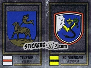 Sticker Badge Telstar / Badge SC Veendam - Voetbal 1980-1981 n. 332 - Panini