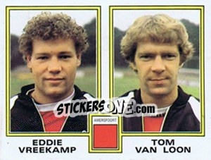 Sticker Eddie Vreekamp / Tom van Loon - Voetbal 1980-1981 n. 336 - Panini
