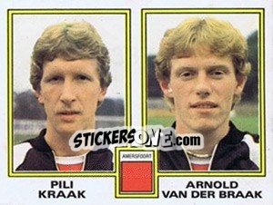 Sticker Pili Kraak / Arnold van der Braak - Voetbal 1980-1981 - Panini