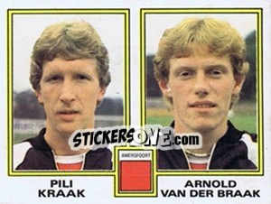 Sticker Pili Kraak / Arnold van der Braak - Voetbal 1980-1981 n. 337 - Panini