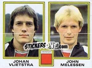 Cromo Johan Vlietstra / John Melessen - Voetbal 1980-1981 - Panini