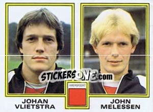 Sticker Johan Vlietstra / John Melessen - Voetbal 1980-1981 n. 339 - Panini