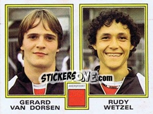 Sticker Gerard van Dorsen / Rudy Wetzel - Voetbal 1980-1981 - Panini