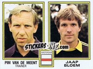 Cromo Pim van de Meent / Jaap Bloem - Voetbal 1980-1981 - Panini