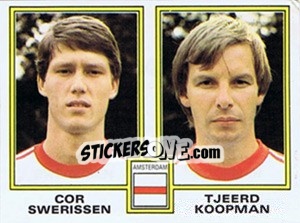 Sticker Cor Swerissen / Tjeerd Koopman - Voetbal 1980-1981 n. 342 - Panini
