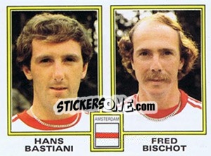 Sticker Hans Bastiani / Fred Bischot - Voetbal 1980-1981 - Panini