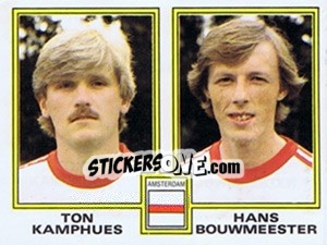 Figurina Tom Kamphues / Hans Bouwmeester - Voetbal 1980-1981 n. 344 - Panini
