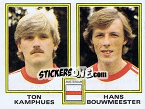 Figurina Tom Kamphues / Hans Bouwmeester - Voetbal 1980-1981 - Panini