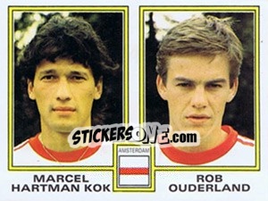 Sticker Marcel Hartman Kok / Rob Ouderland - Voetbal 1980-1981 n. 345 - Panini