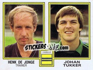 Sticker Henk de Jonge / Johan Tukker - Voetbal 1980-1981 n. 347 - Panini