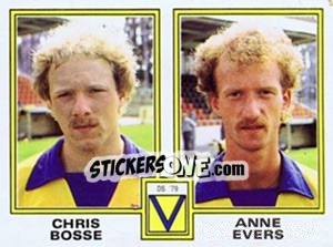 Sticker Chris Bosse / Anne Evers - Voetbal 1980-1981 - Panini