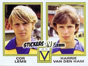 Sticker Cor Lems / Harrie van den Ham - Voetbal 1980-1981 - Panini