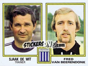 Sticker Sjaak de Wit / Fred van Beerendonk - Voetbal 1980-1981 - Panini