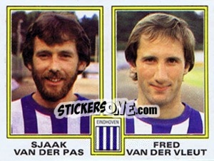 Sticker Sjaak van der Pas / Fred van der Vleut - Voetbal 1980-1981 n. 368 - Panini