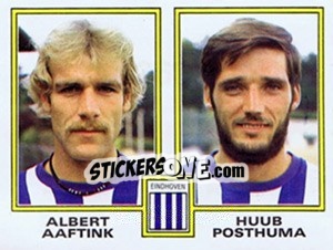 Sticker Albert Aaftink / Huub Posthuma - Voetbal 1980-1981 n. 369 - Panini