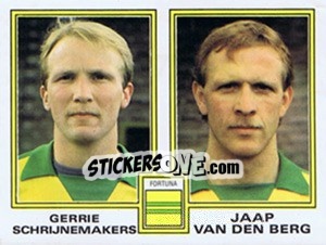 Sticker Gerrie Schrijnemakers / Jaap van den Berg - Voetbal 1980-1981 - Panini