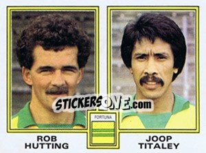 Sticker Rob Hutting / Joop Titaley - Voetbal 1980-1981 - Panini