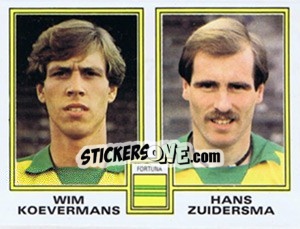 Cromo Wim Koevermans / Hans Zuidersma - Voetbal 1980-1981 n. 375 - Panini