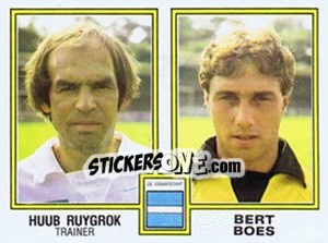 Sticker Huub Ruygrok / Bert Boss - Voetbal 1980-1981 n. 377 - Panini