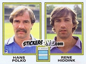 Sticker Hans Polko / Rene Hiddink - Voetbal 1980-1981 - Panini