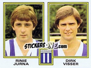 Sticker Rinie Jurna / Dirk Visser - Voetbal 1980-1981 n. 390 - Panini