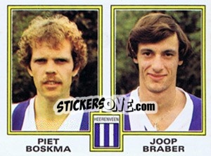 Sticker Piet Boskma / Joop Braber - Voetbal 1980-1981 - Panini