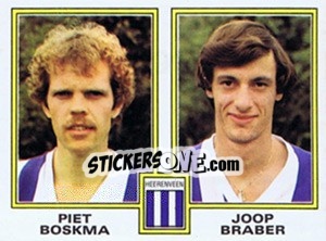 Sticker Piet Boskma / Joop Braber - Voetbal 1980-1981 n. 391 - Panini