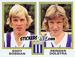 Sticker Eddy Bosman / Reinder Dolstra - Voetbal 1980-1981 n. 392 - Panini