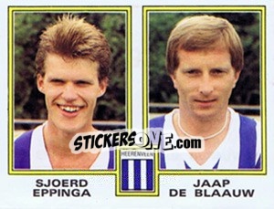 Sticker Sjoerd Eppinga / Jaap de Blaauw - Voetbal 1980-1981 n. 393 - Panini