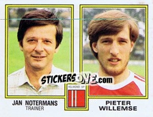 Sticker Jan Notermans / Pieter Willemse - Voetbal 1980-1981 n. 395 - Panini