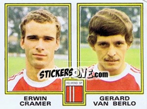 Cromo Erwin Cramer / Gerard van Berlo - Voetbal 1980-1981 n. 399 - Panini