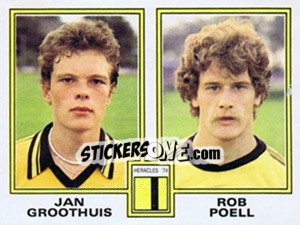 Sticker Jan Groothuis / Rob Poell - Voetbal 1980-1981 n. 403 - Panini