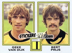 Sticker Geke van Dijk / Bert Prijs - Voetbal 1980-1981 n. 404 - Panini