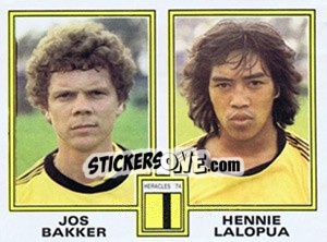 Sticker Jos Bakker / Hennie Lalopua - Voetbal 1980-1981 n. 405 - Panini